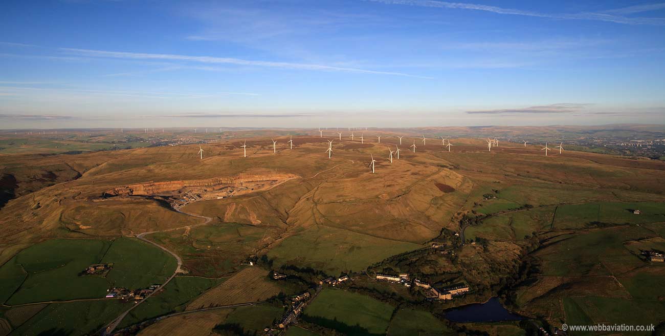 Scout Moor Wind Farm aerial photograph 