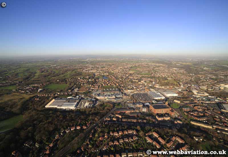 Middleton  Rochdale Lancashire aerial photograph