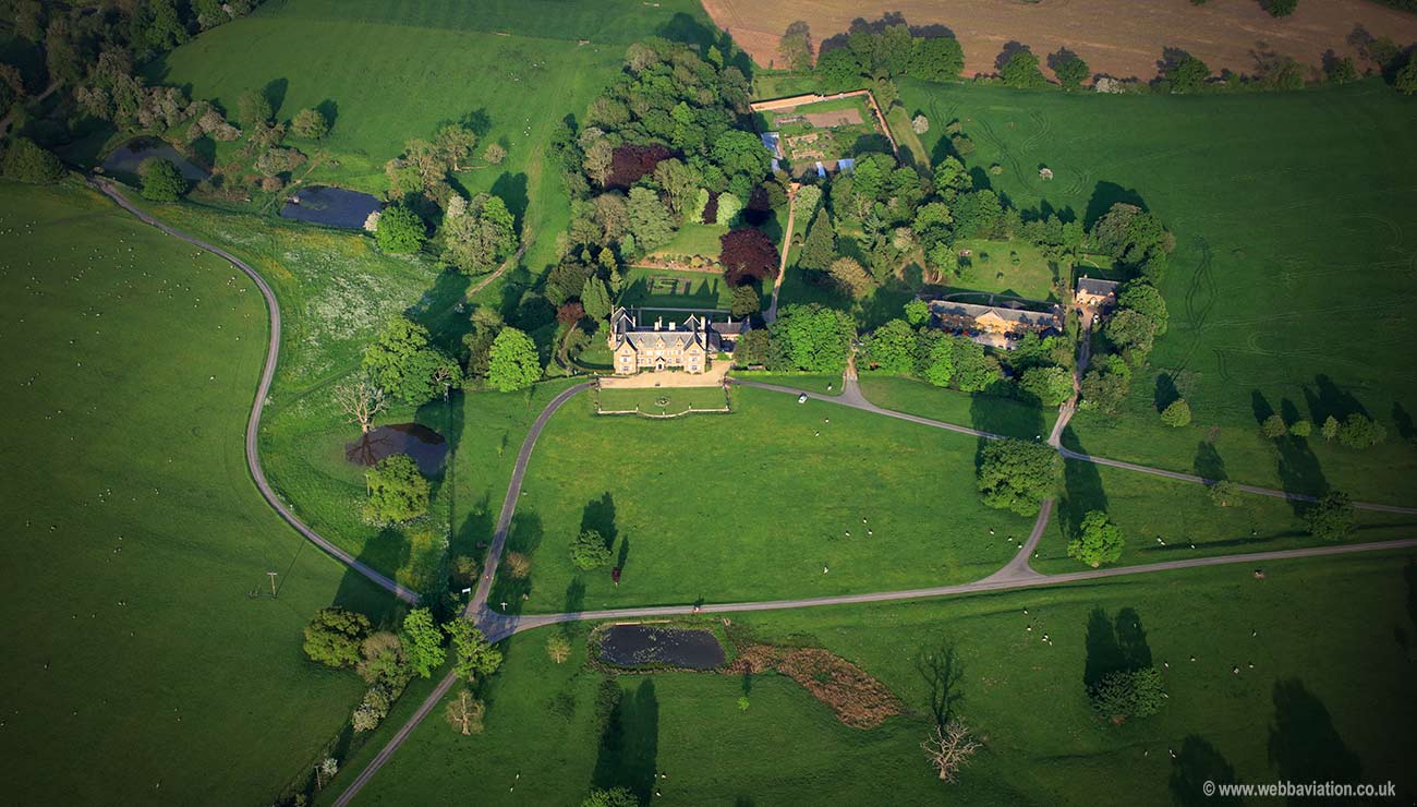 Launde Abbey Leicestershire aerial photograph