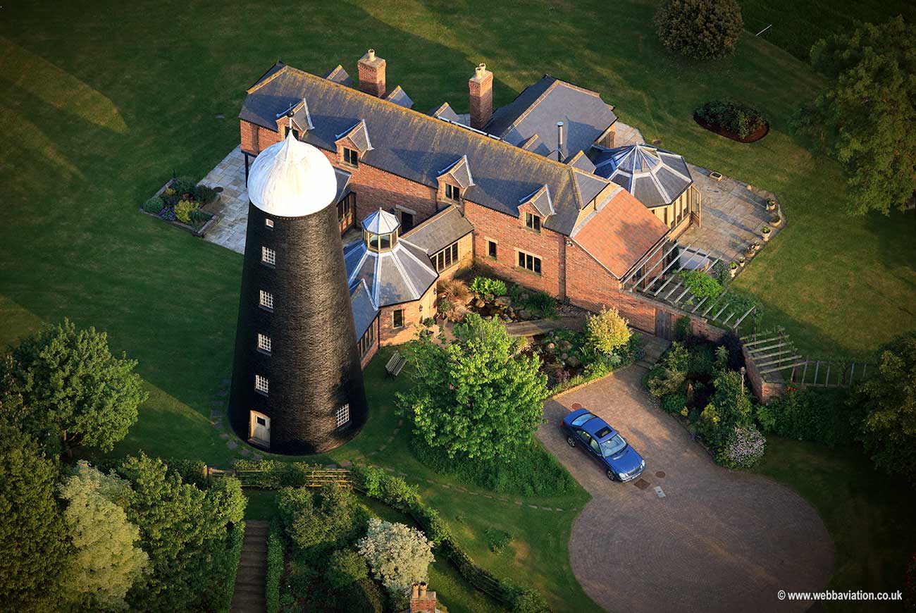 Long Clawson windmill Leicestershire aerial photograph