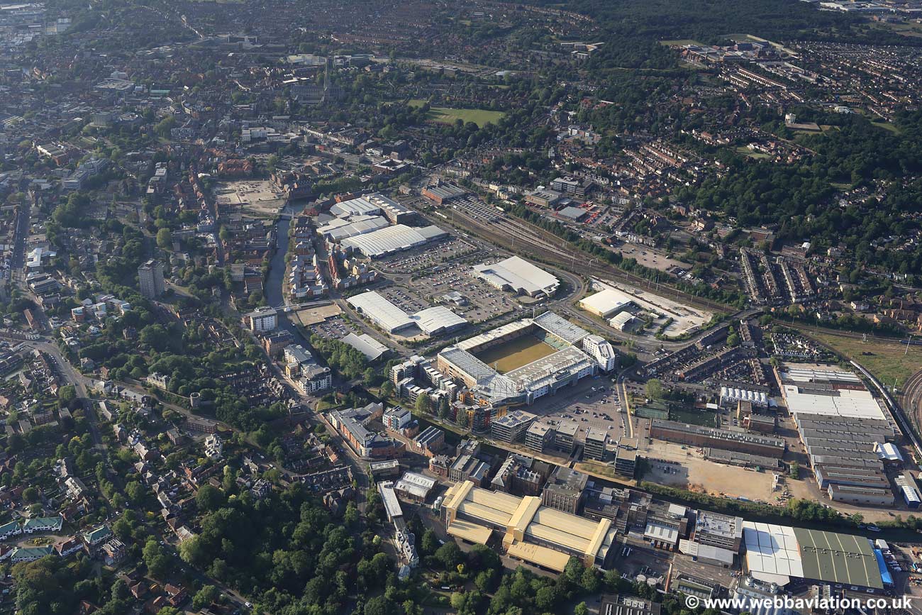 Riverside Retail Park Norwich aerial photo
