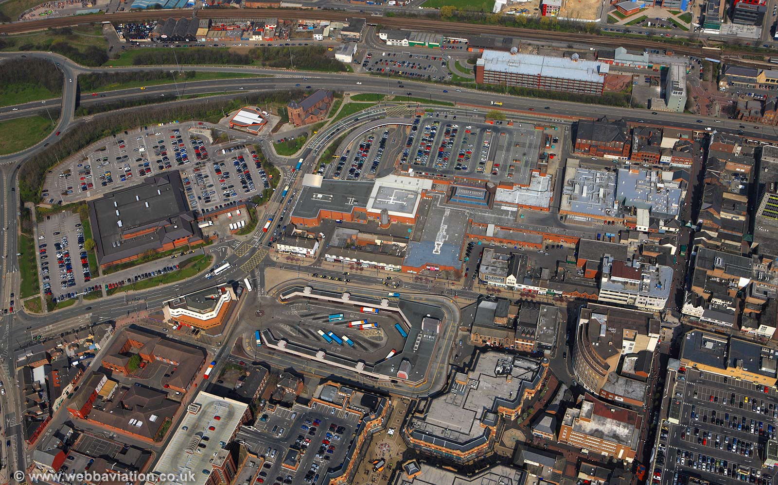 Middlesbrough town centre aerial photograph
