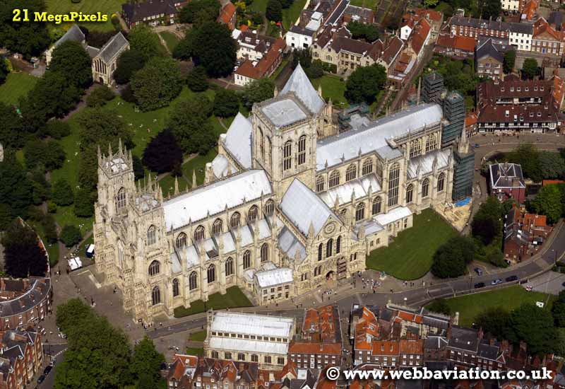 York Minster  York  Yorkshire England UK aerial photograph