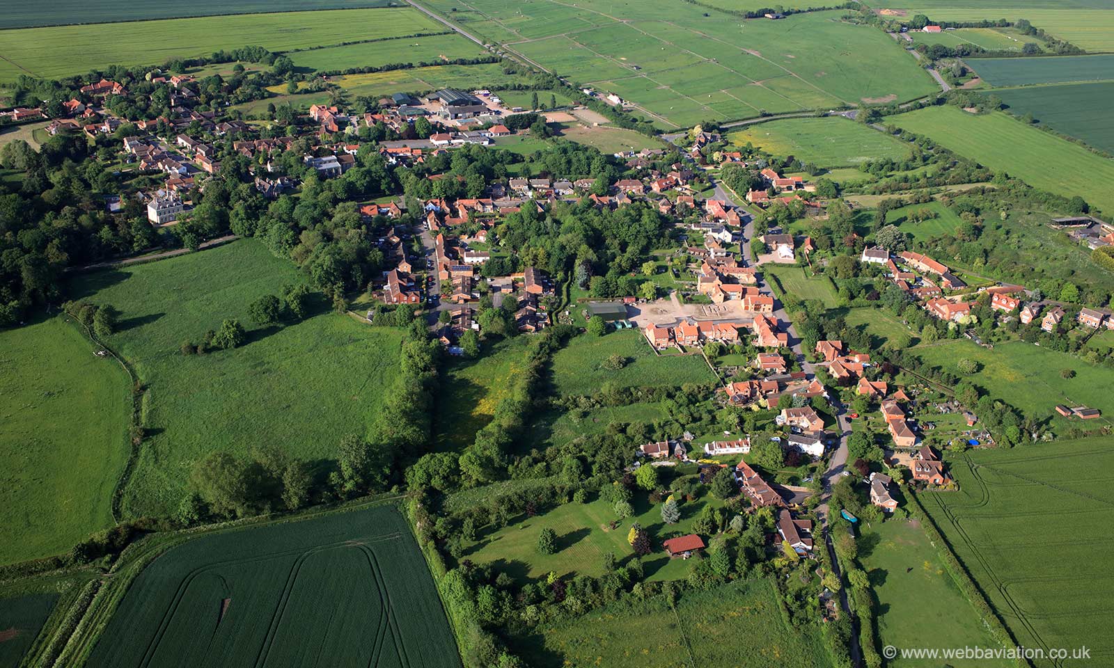 Orston Nottinghamshire from the air