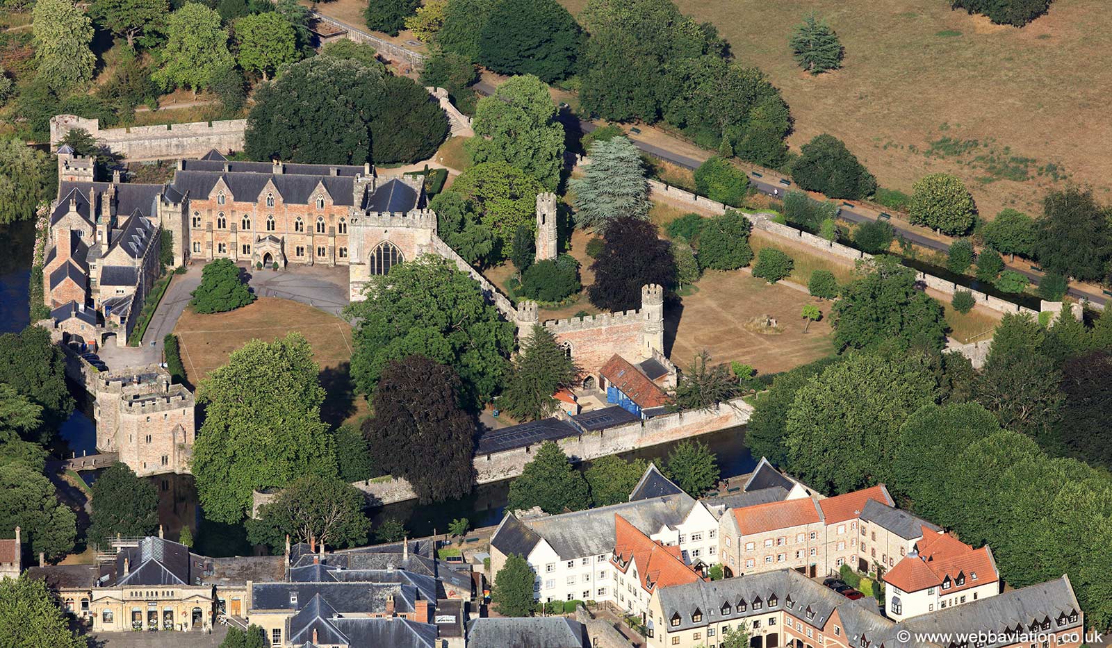Bishops' Palace Wells   from the air