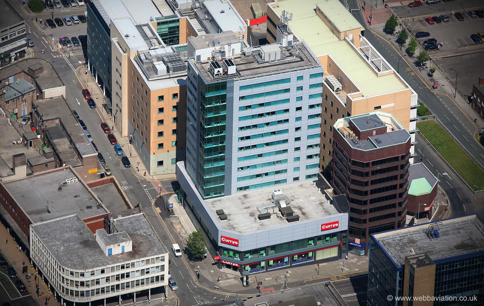 Redvers Tower,  Furnival Gate  Sheffield  from the air 