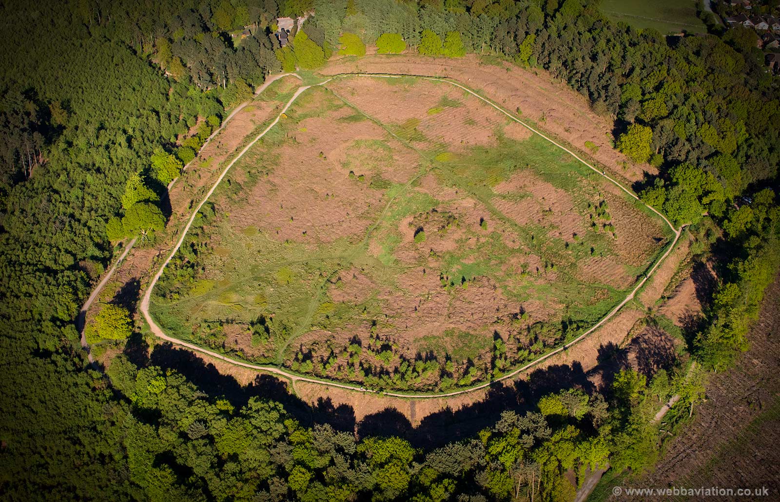Castle Ring Iron Age Fort Staffordshire aerial photograph