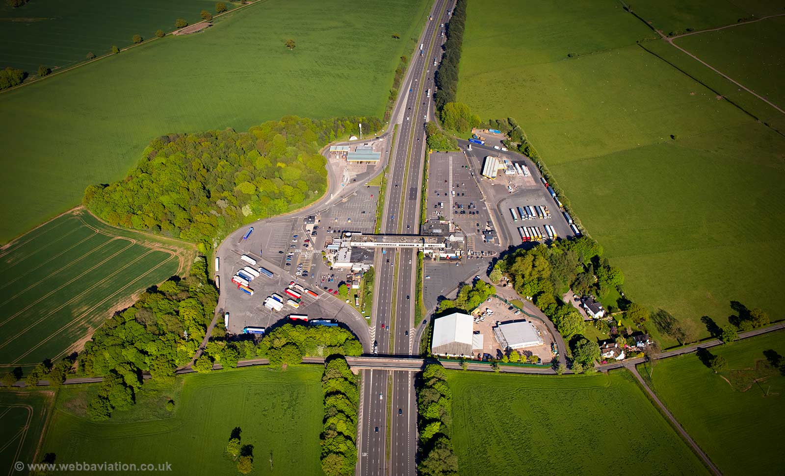 Keele Motorway Services Area aerial photograph