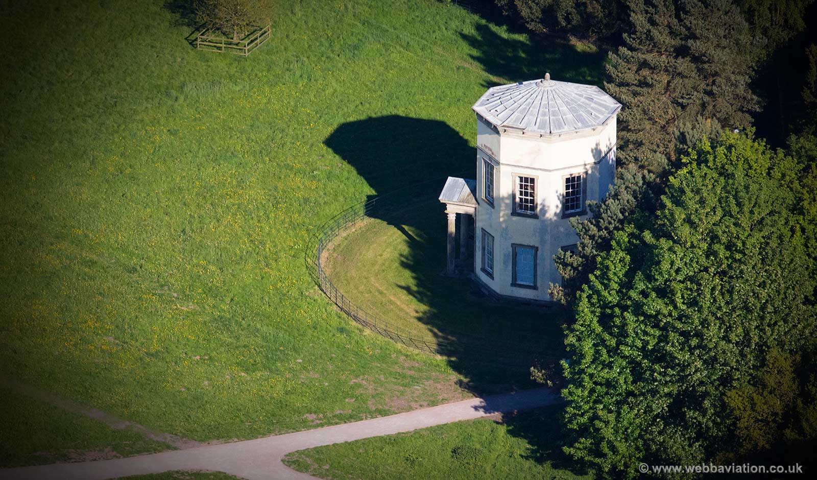 Tower of the Winds Shugborough Hall aerial photograph