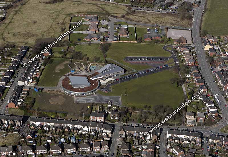 Kingsland Primary School  Stoke-on-Trent Staffordshire aerial photograph 