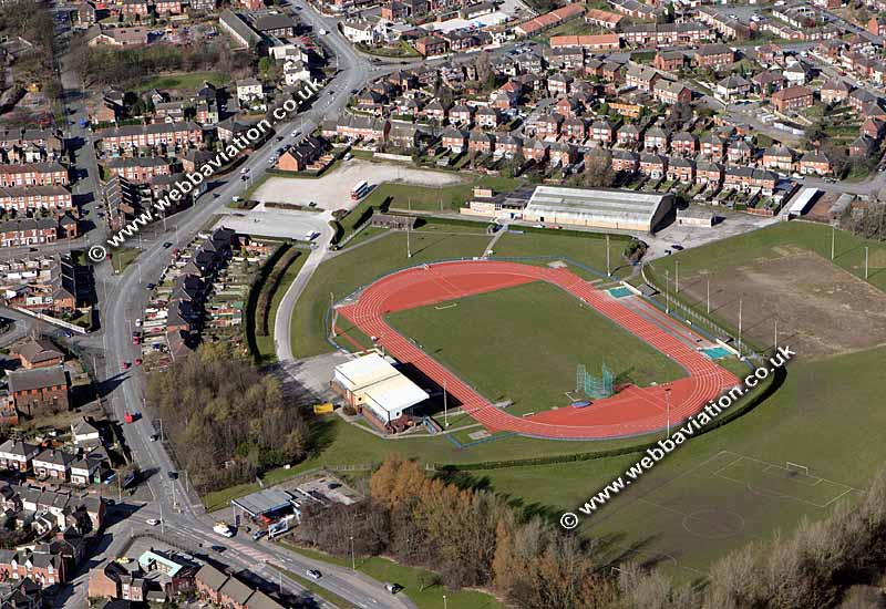 Northwood Stadium Stoke-on-Trent Staffordshire aerial photograph 
