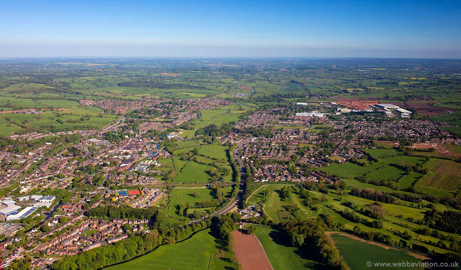 River Trent at Stone, Staffordshire aerial photograph