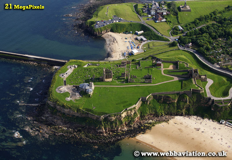 Tynemouth Castle  North Tyneside Tyne and Wear aerial photograph 
