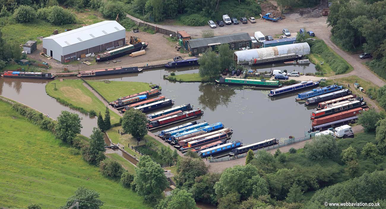 Barry Hawkins marina in Atherstone aerial photograph