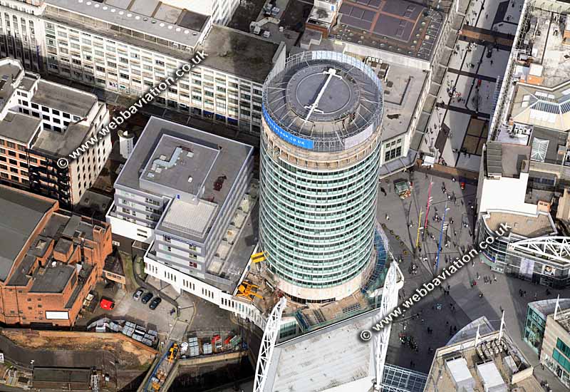 the Bullring Rotunda Birmingham West Midlands aerial photograph 