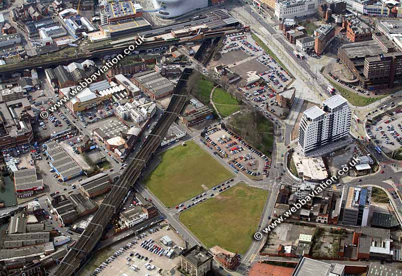 Eastside Birmingham West Midlands aerial photograph 