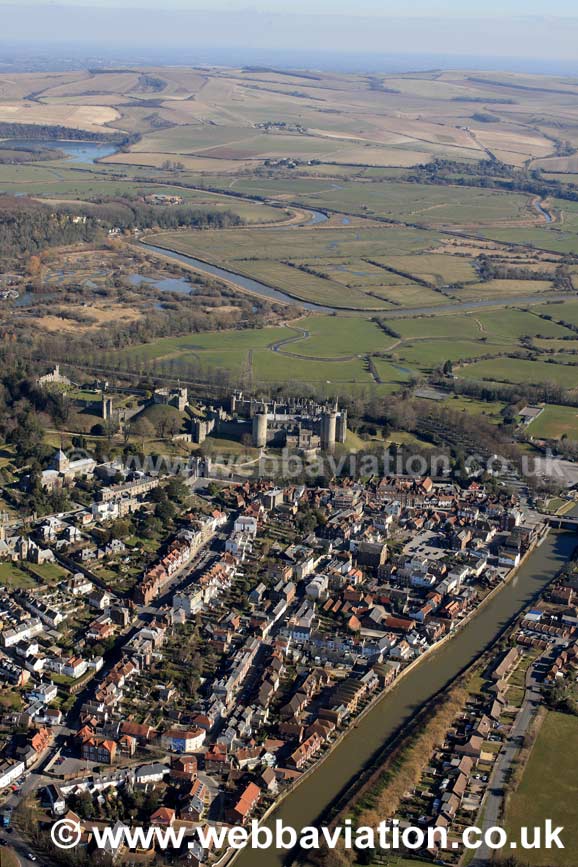Arundel West Sussex  aerial photograph 