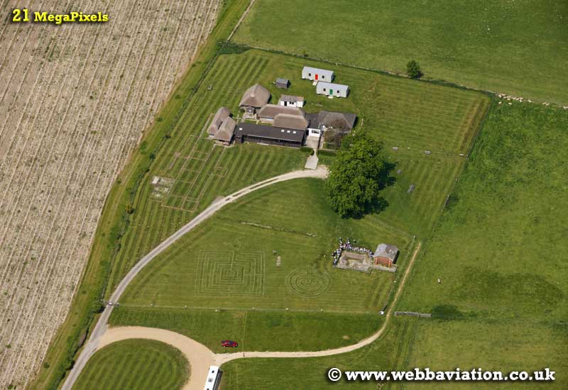 Bignor Roman Villa West  Sussex  aerial photograph 