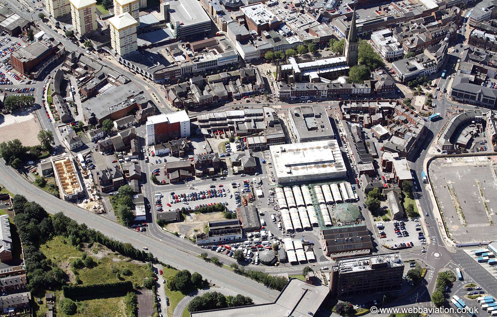  old Wakefield market area before it was replaced with Trinity Walk  shopping centre