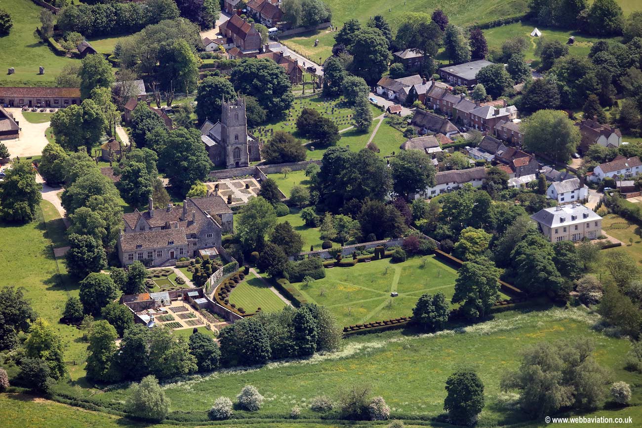 Avebury village aerial photograph