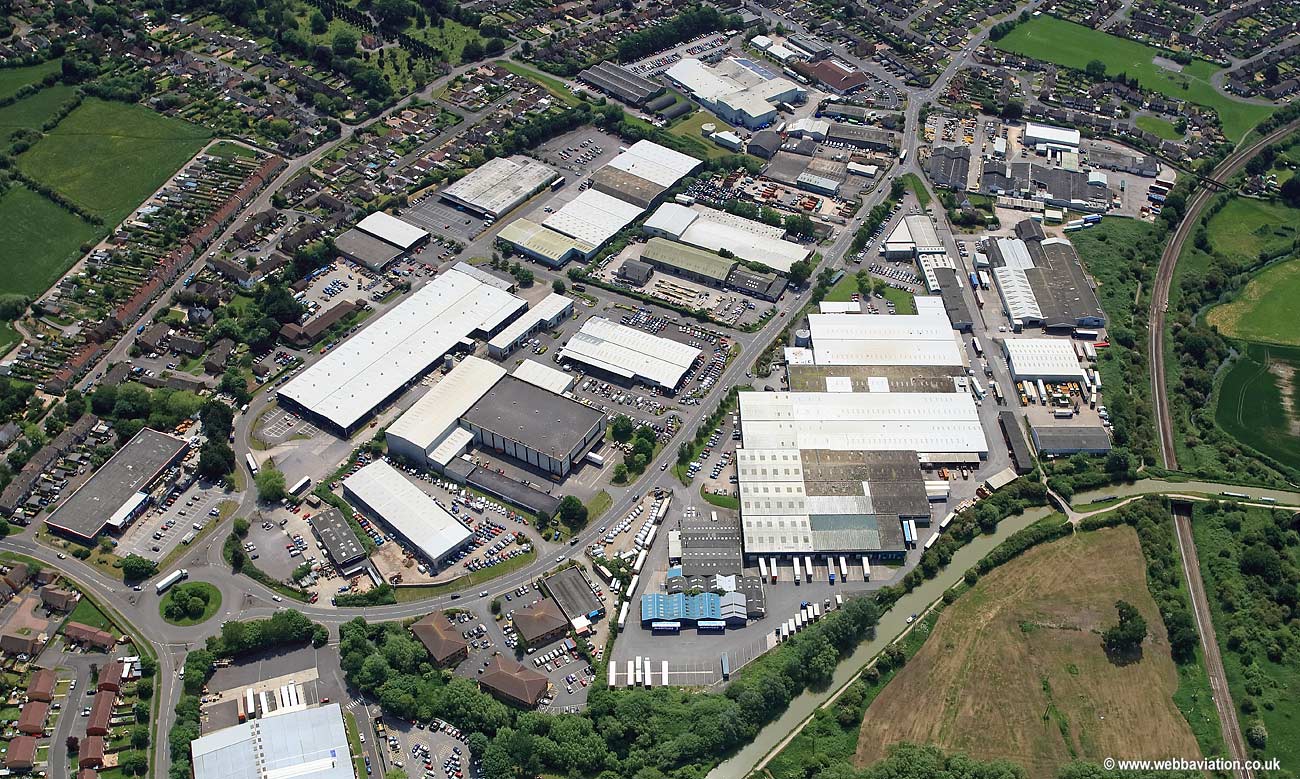 Canal Road Industrial Estate Trowbridge   Wiltshire aerial photograph