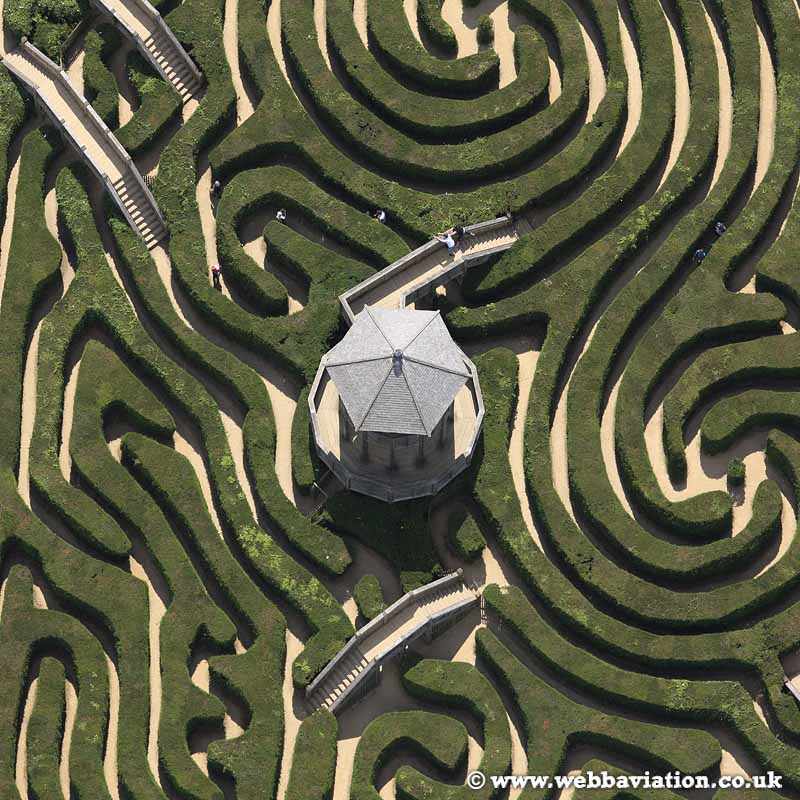 the Maze at L Longleat Safari and Adventure Park, in Wiltshire aerial photo