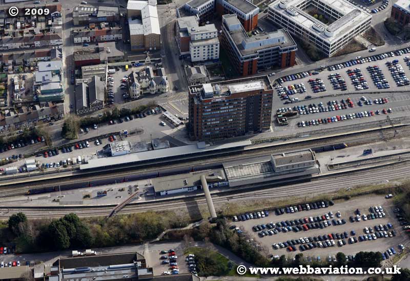  railway station  aerial photo