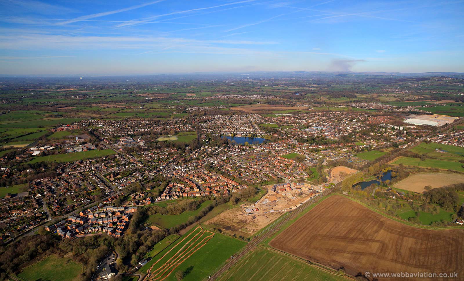 Alsager Cheshire aerial photograph