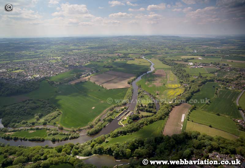 Saltersford Locks in Northwich Cheshire aerial photograph