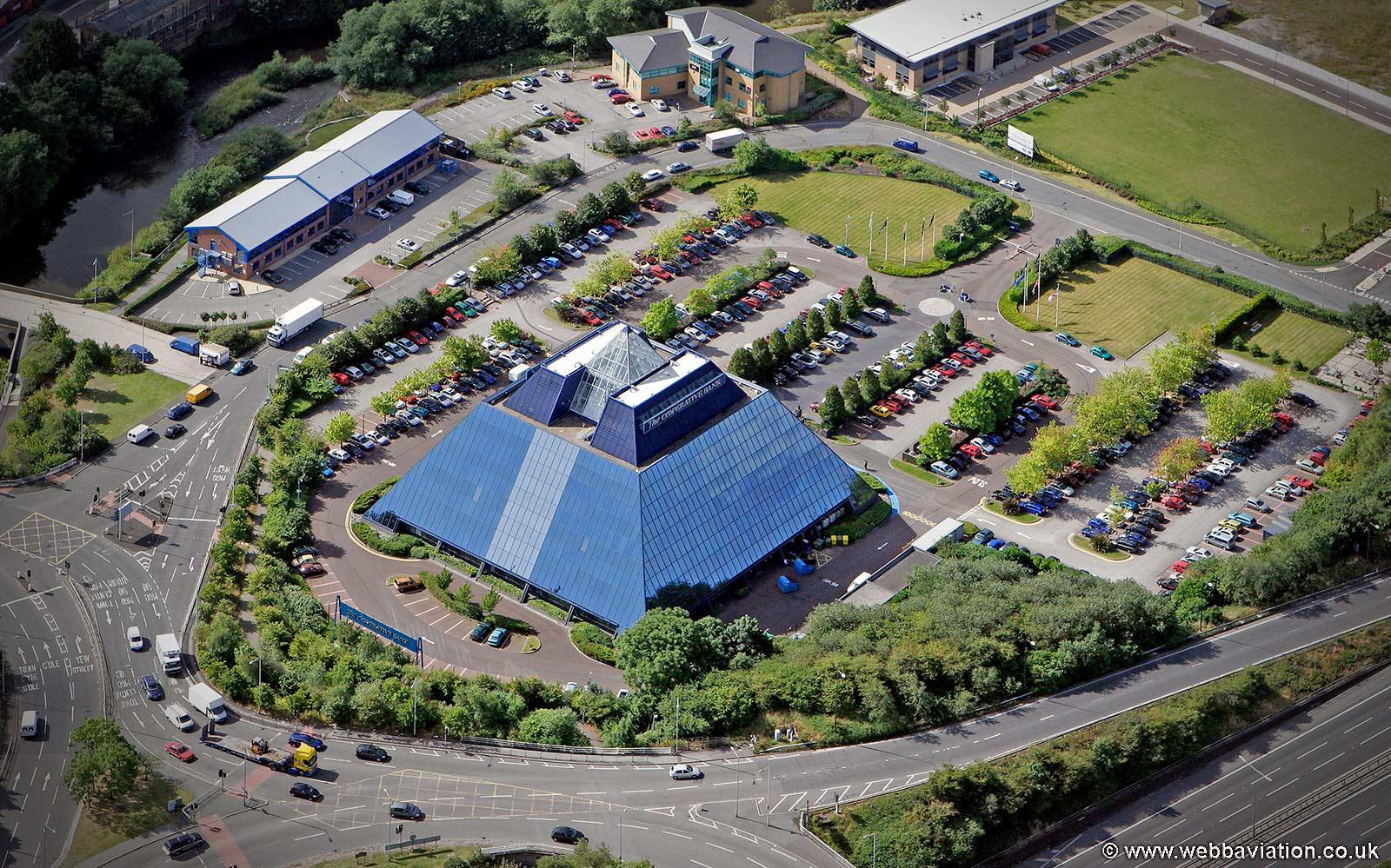 Stockport Pyramid  from the air