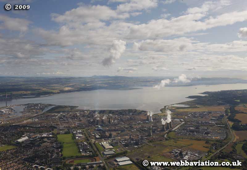 Grangemouth Stirlingshire Scotland  UK aerial photograph