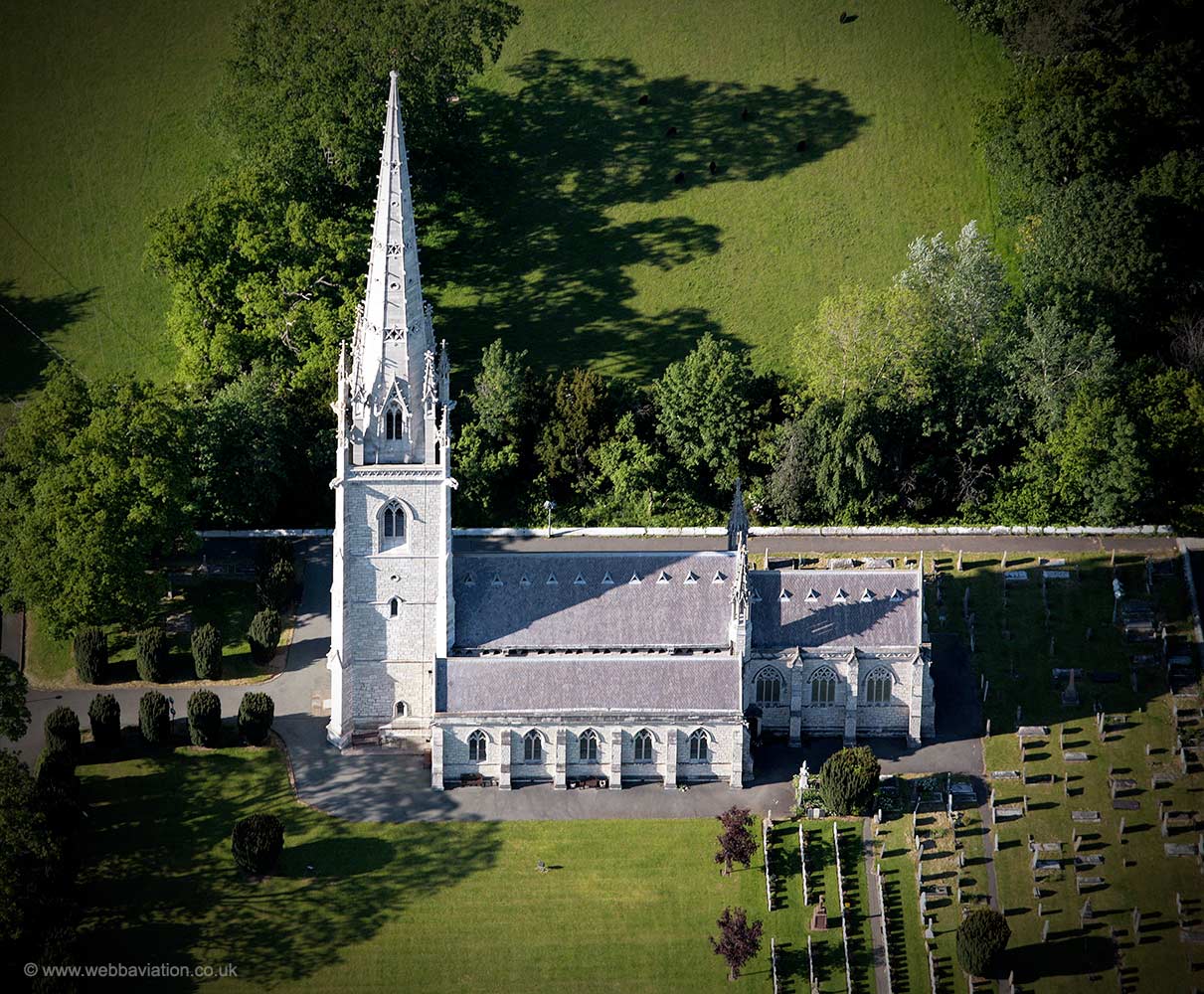Marble Church, Bodelwyddan North Wales aerial photograph