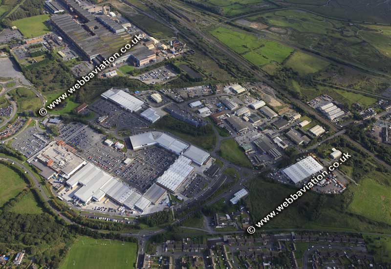 Llanelli Carmarthenshire  Wales UK aerial photograph 