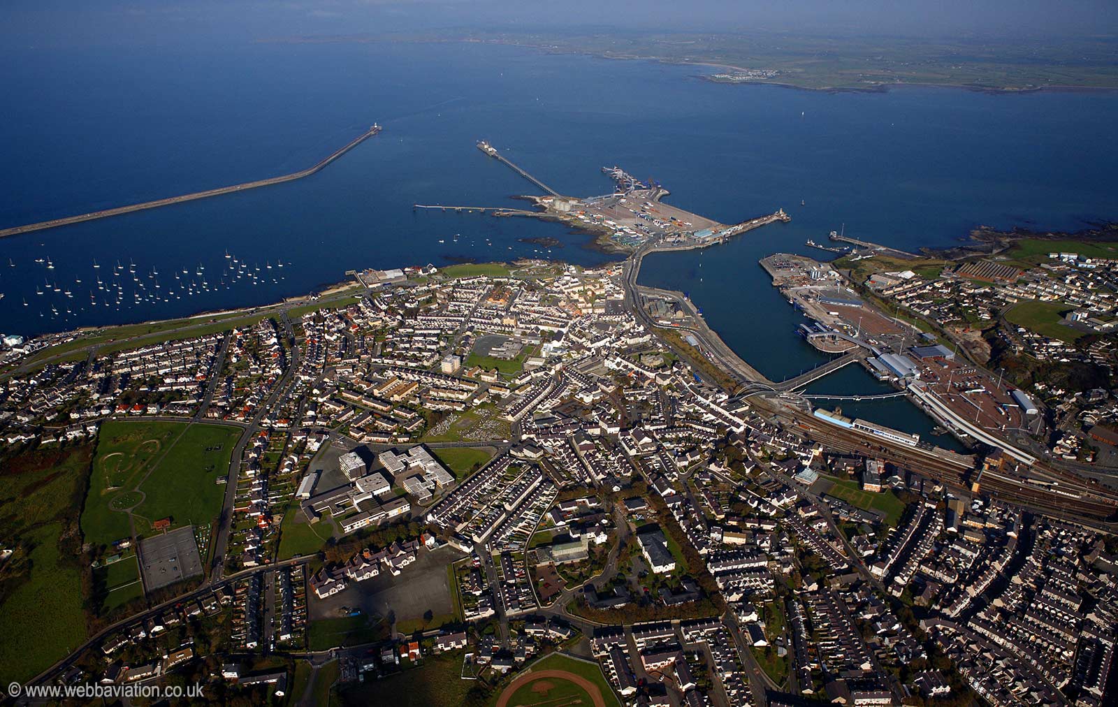 Holyhead Anglesey  aerial photograph