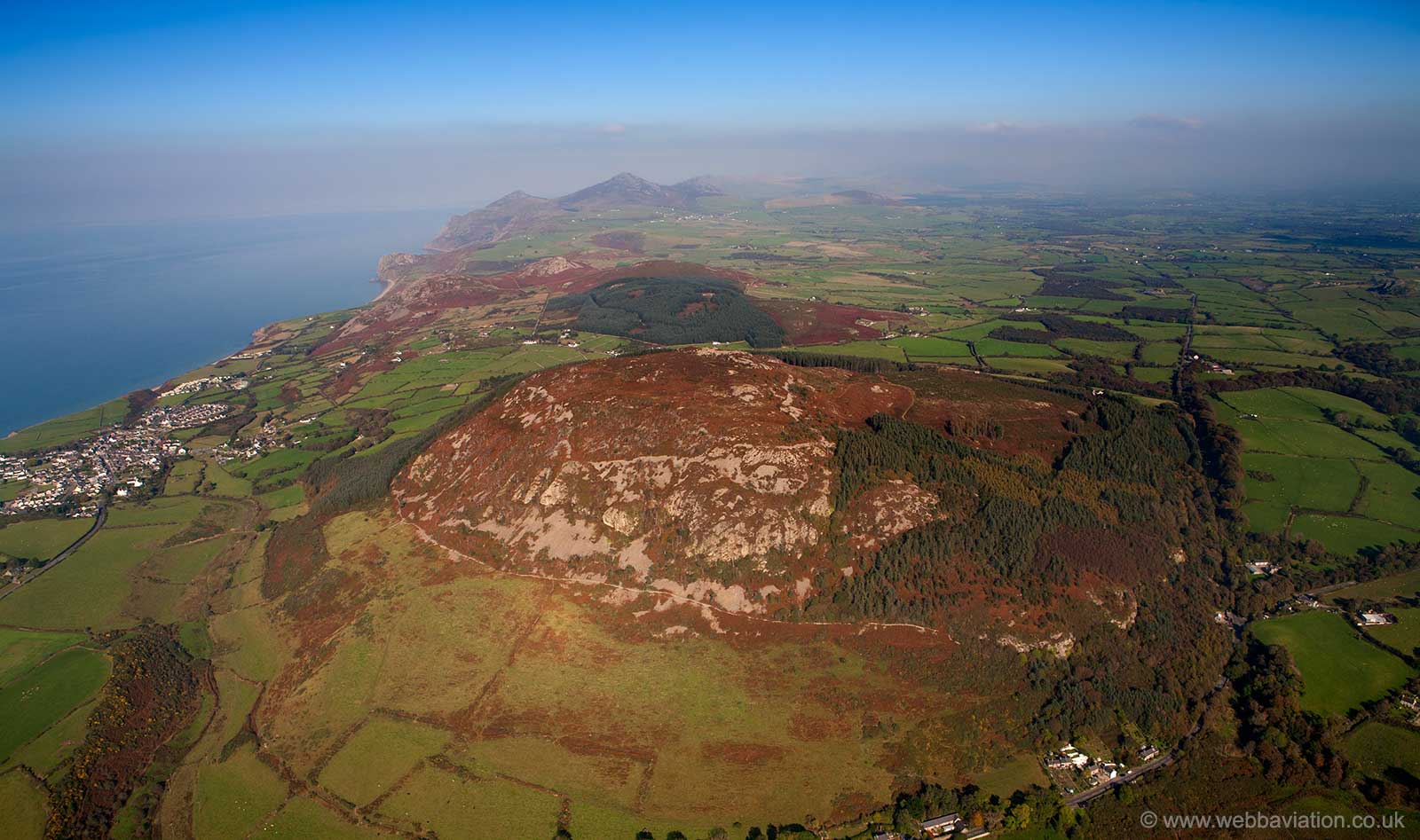 Garn Boduan  Iron Age hillfort  from the air 