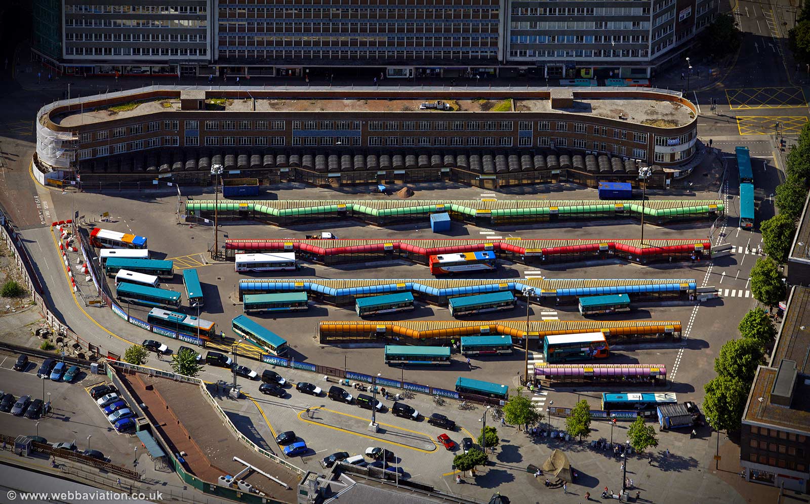 Cardiff Central bus station aerial photograph