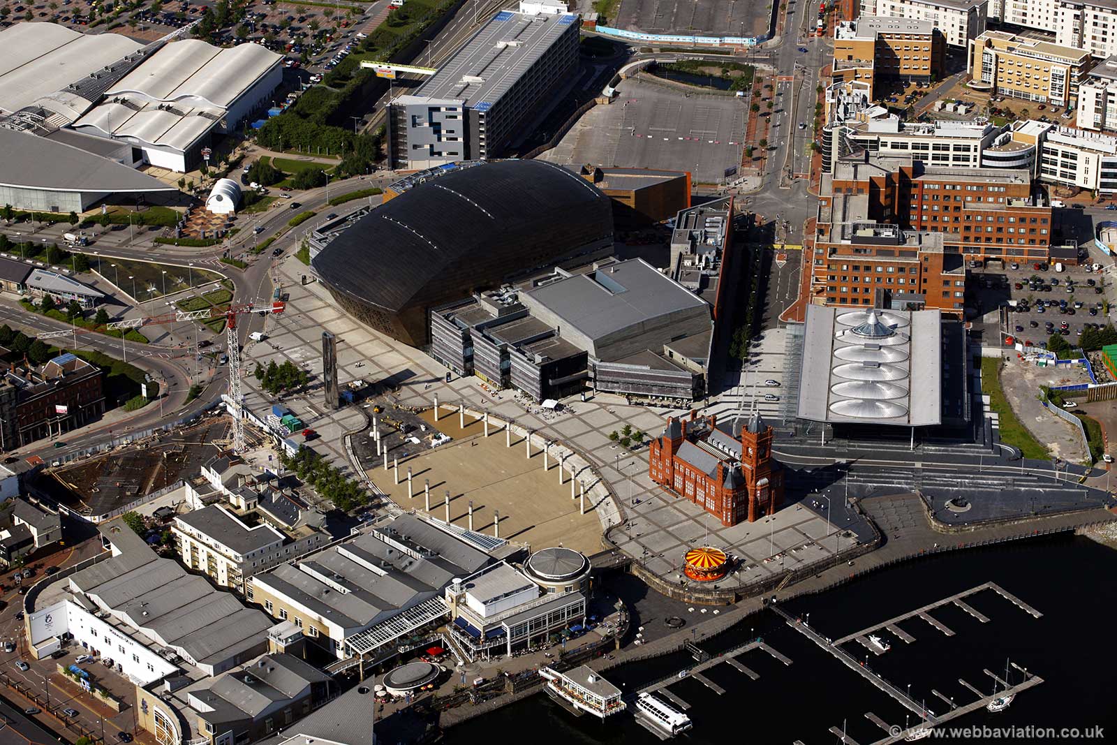 Pierhead Cardiff  aerial photograph
