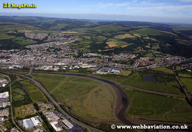 Neath South Wales aerial photograph 