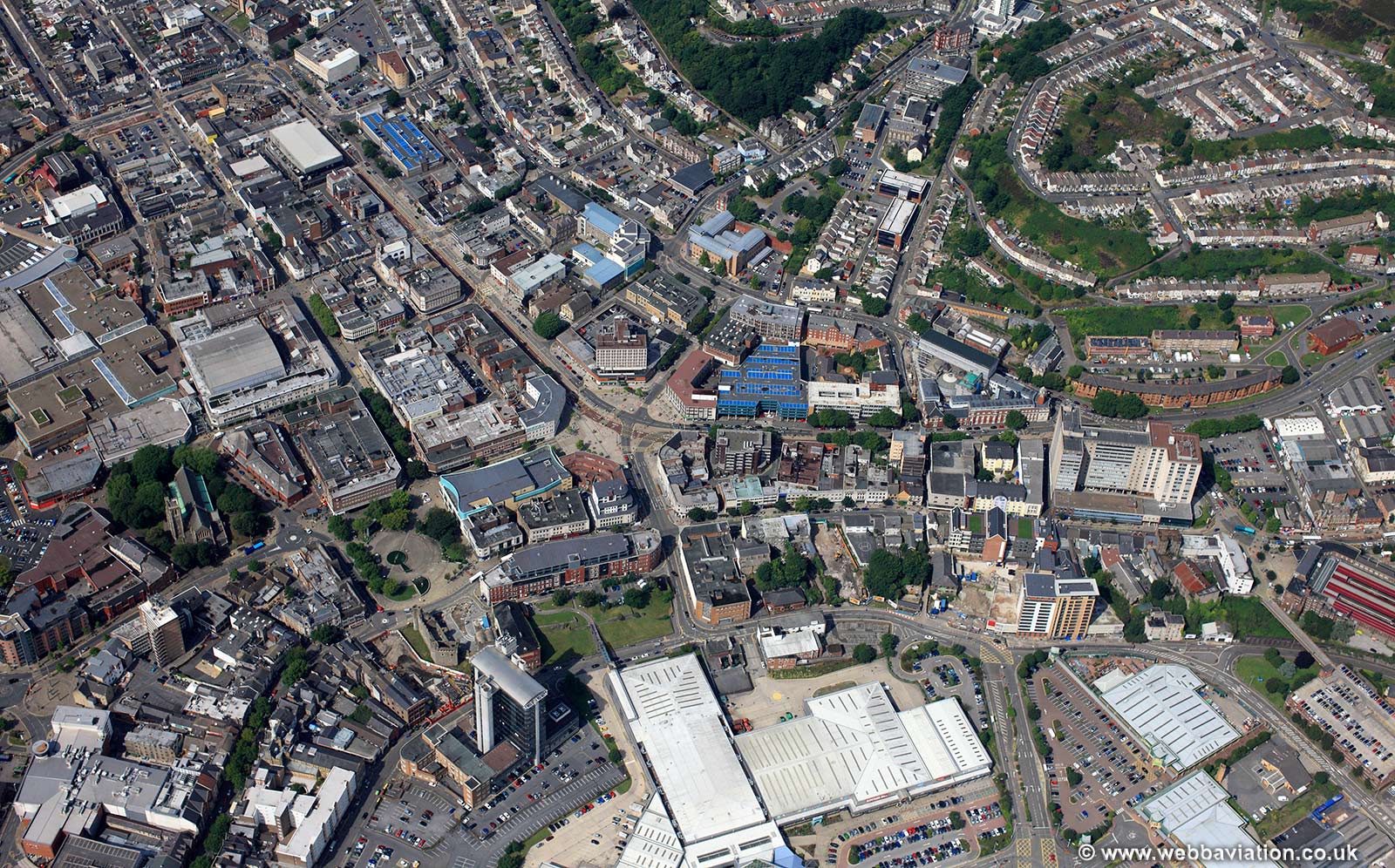 High St Swansea aerial photograph