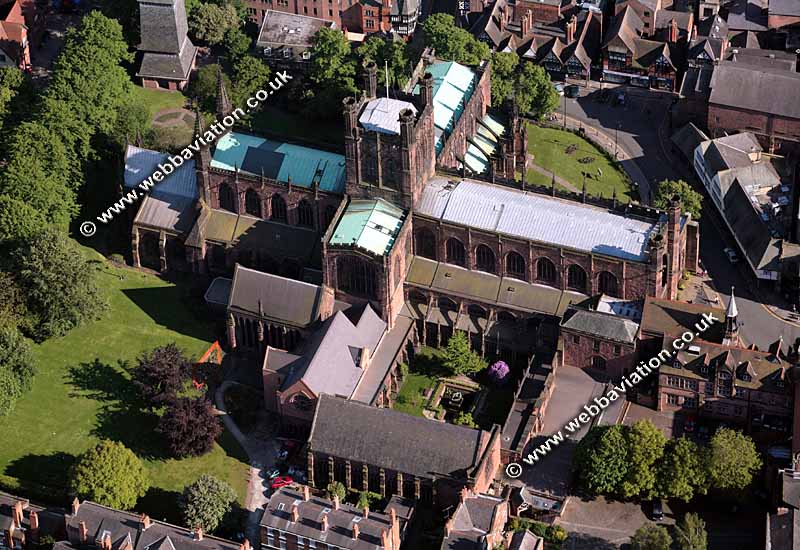Chester Cathedral aerial photograph
