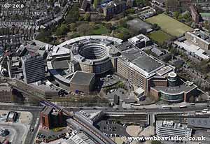 BBC televison centre aerial photograph