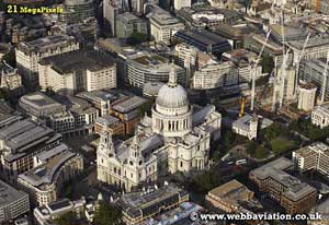 St
                    Pauls Cathedral London aerial photograph