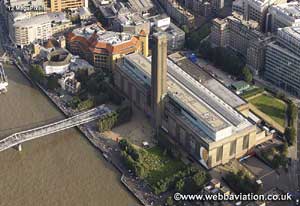 aerial
                    photograph of the tate modern in Southwark London